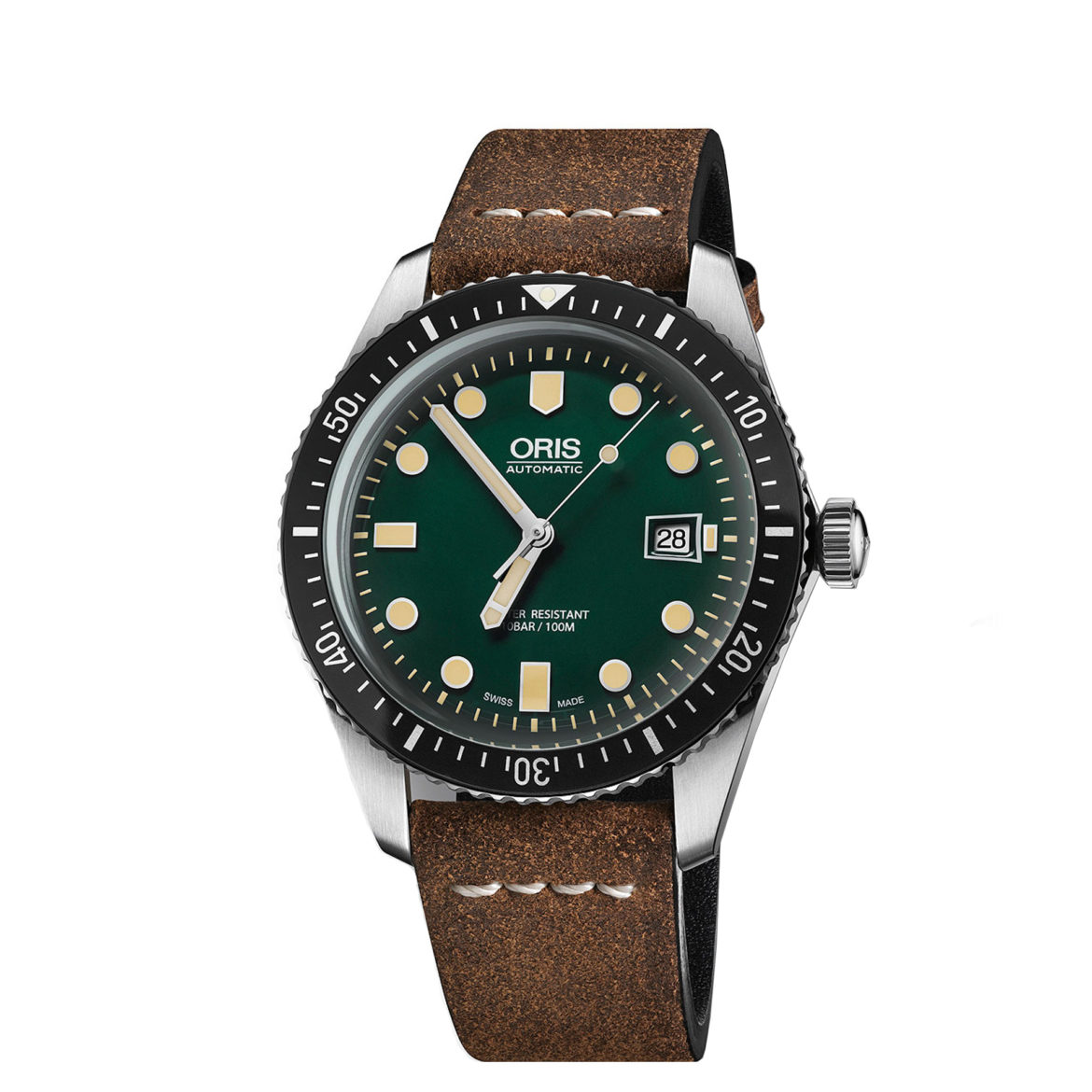 oris watch green face
